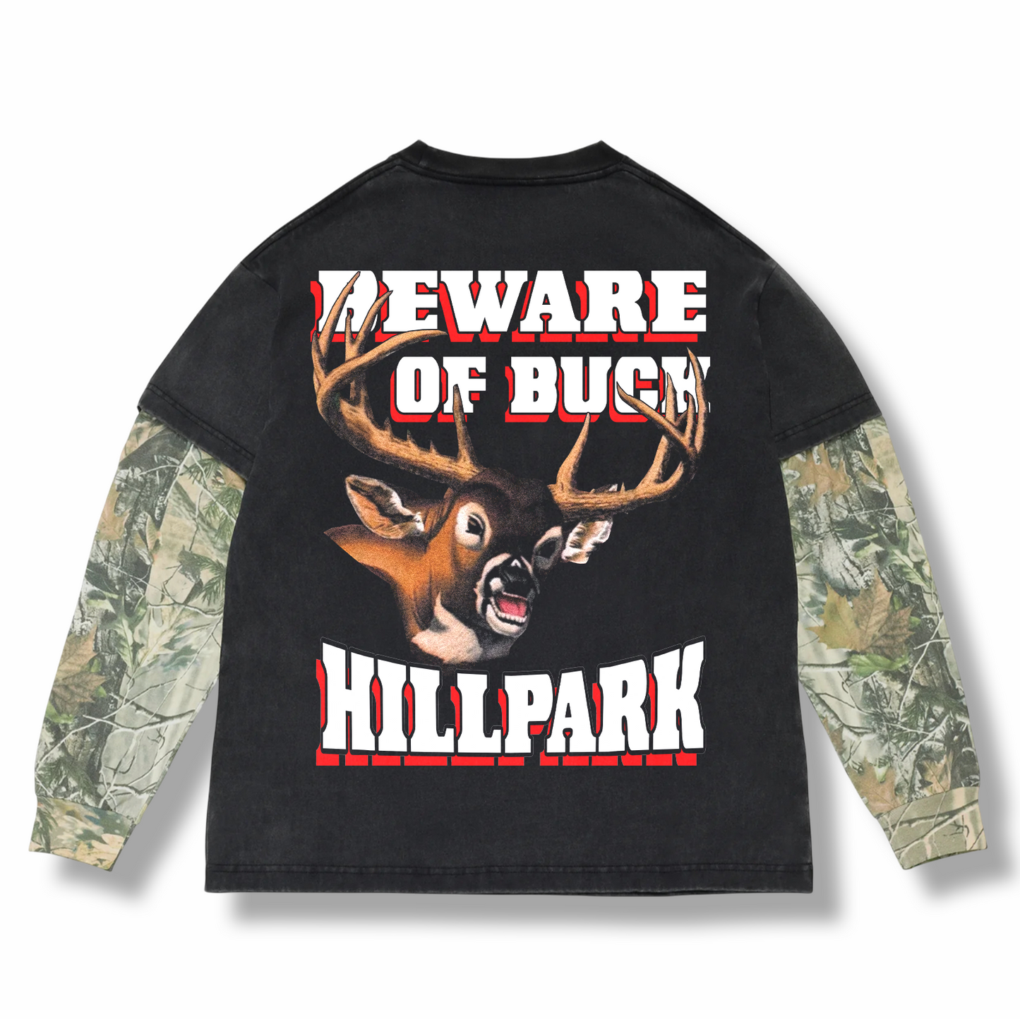 BEWARE OF BUCK DOUBLE LAYERED LONG SLEEVE