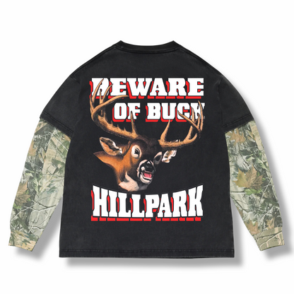 BEWARE OF BUCK DOUBLE LAYERED LONG SLEEVE